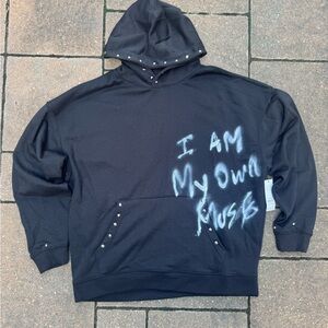 Black Graphic Hoodie